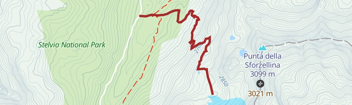 Route map: Escursione al Ghiacciaio Sforzellina